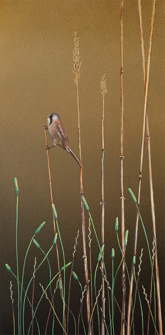 "Wąsatka" 40 x 80 cm, tech. akryl na płótnie, 2026